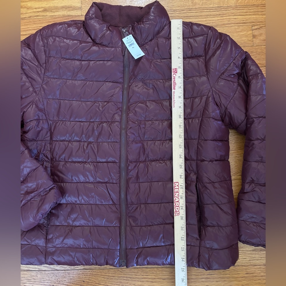 GAP ColdControl Puffer Jacket Women’s XL Maroon Water Resistant Quilted New - Picture 6 of 6